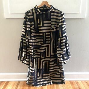 Lee Anderson Couture Black Gold Luxury Dress Size Medium Custom Party Cocktail